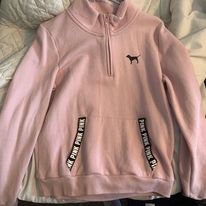 Pink Quarterzip with Pockets